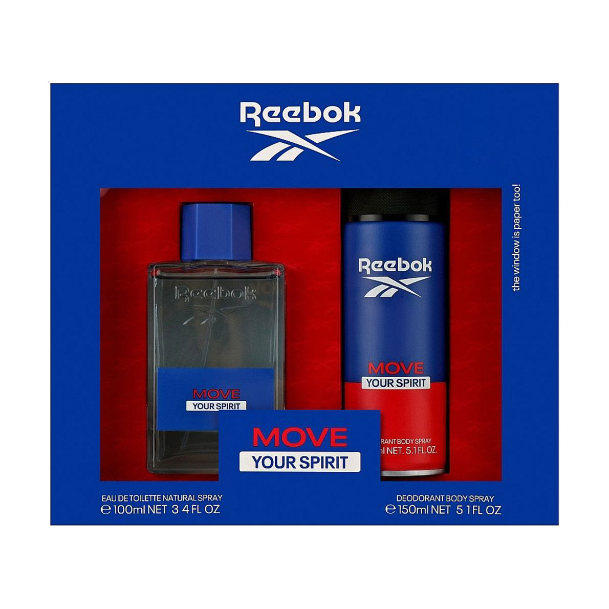 Уцінка! Парфумований набір чоловічий Reebok Move Your Spirit (туалетна вода, 100 мл + дезодорант-спрей, 150 мл)